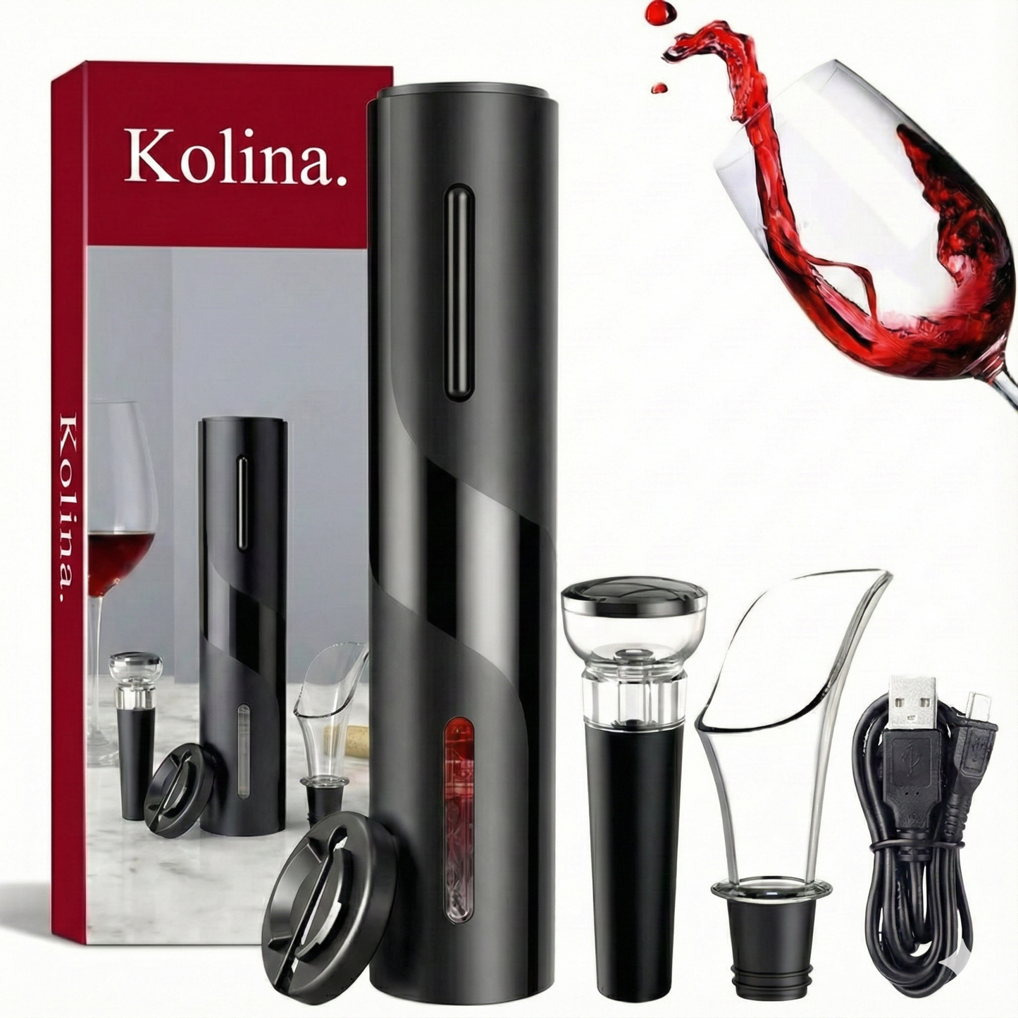Descorchador Eléctrico Premium de Vino 4 en 1